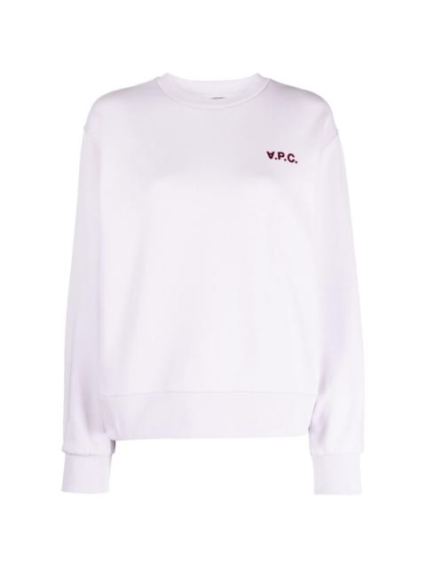 A.P.C. logo-print cotton sweatshirt