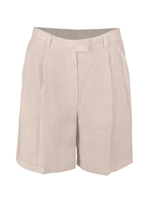 Brunello Cucinelli Single Pleated Shorts - Natural