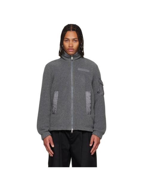 Moncler Gray Zip Up Jacket