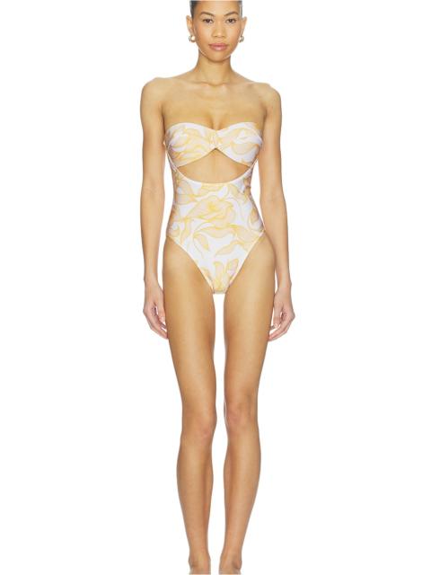 ADRIANA DEGREAS Foliage Cut Out Swimsuit