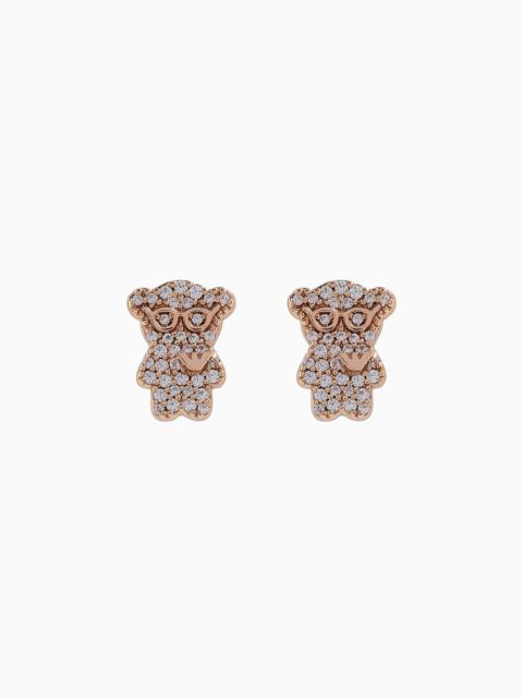 Rose Gold-Tone Brass Stud Earrings