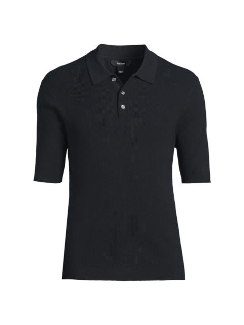 REISS Men's Henley Polo Shirt - Navy