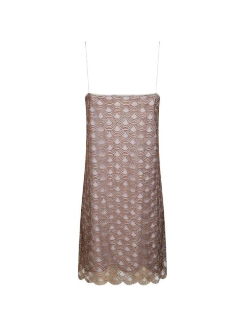 ROTATE scallop embellished mini dress
