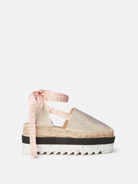 Stella McCartney Gaia Crystal Platform Espadrilles