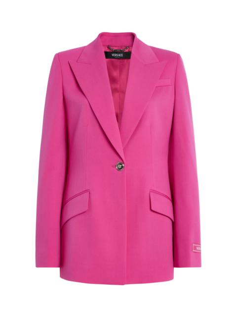 VERSACE La Vacanza Wool-Gabardine Jacket pink