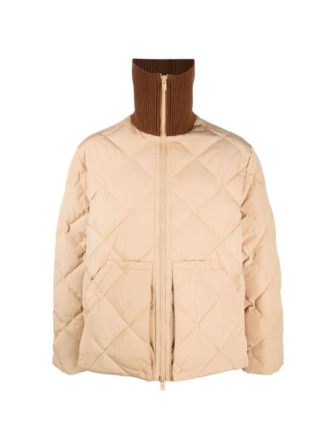 quilted zipped coat