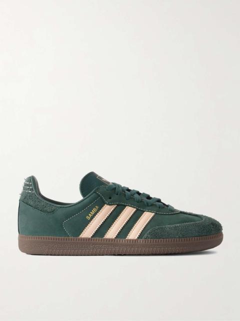 Samba OG leather-trimmed nubuck and suede sneakers