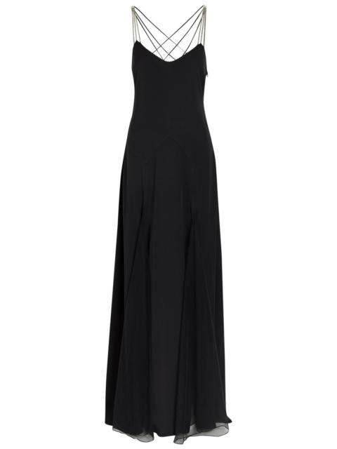 ANNA OCTOBER Anna October Ariadne Embellished Stretch-crepe Maxi Dress
