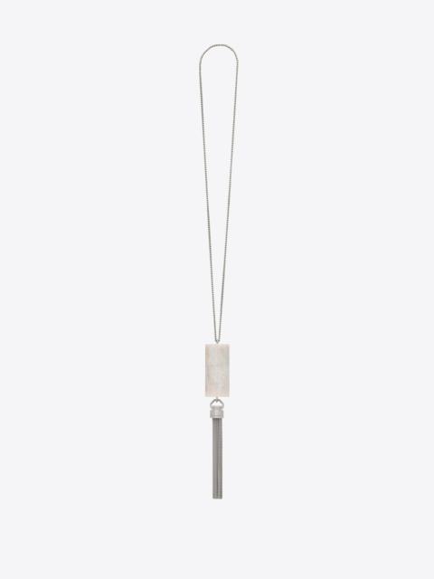 SAINT LAURENT saint laurent paris angelica mini tube necklace in plexiglass and metal