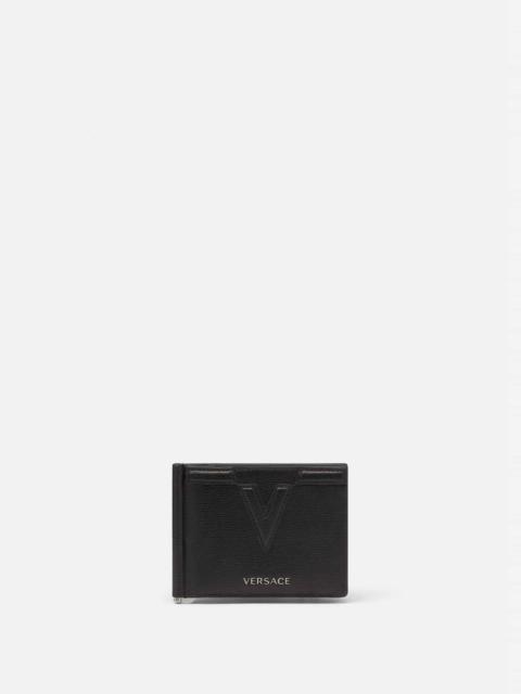 VERSACE V Leather Bifold Wallet