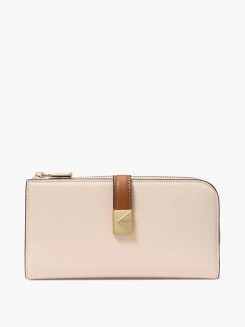 kate spade Deco Colorblocked Zip Slim Wallet