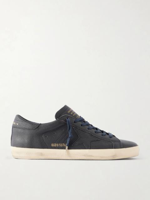 Golden Goose Super-Star Distressed Full-Grain Leather Sneakers