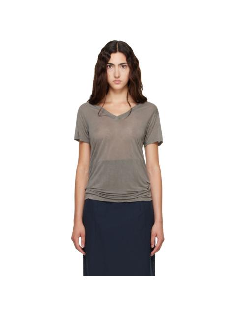 BASERANGE Gray V Neck T-shirt