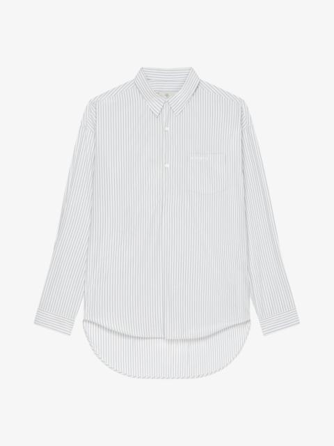 OVERSIZED ASYMMETRICAL SHIRT IN COTTON WITH STRIPES
