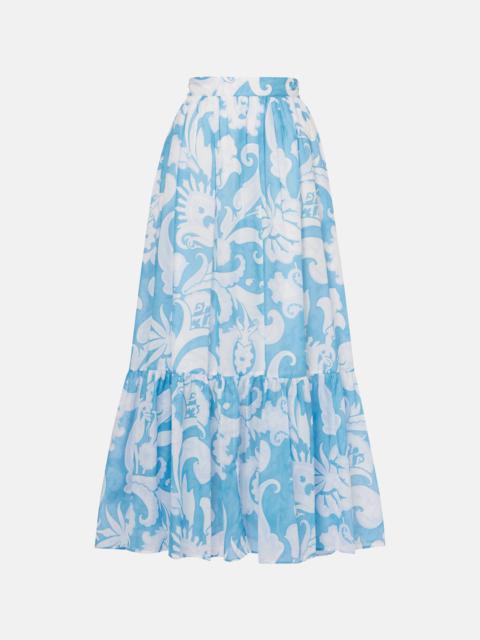 Etro Paisley cotton maxi skirt