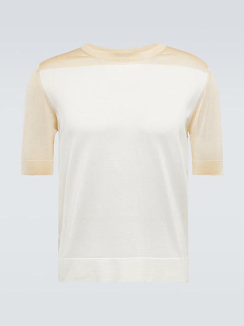 Jil Sander Oversized silk T-shirt