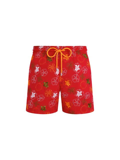 Vilebrequin Men Swim Trunks Embroidered Oursins - Limited Edition