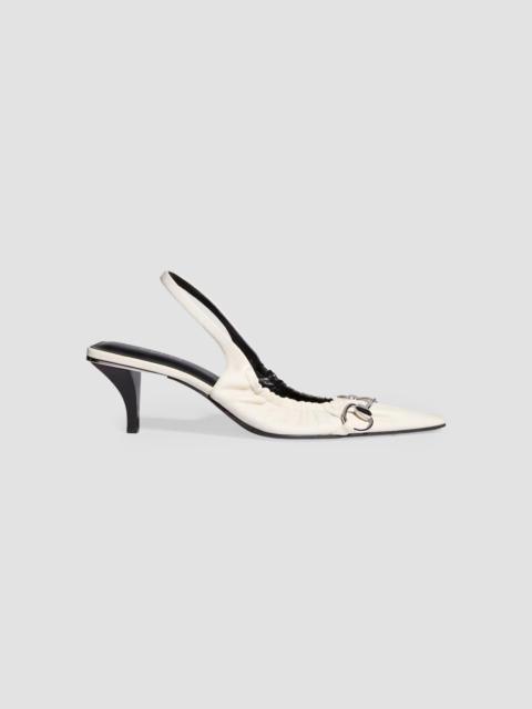 GUCCI Women's Vittoria 55MM Slingback Kitten Heel Pumps - Off White