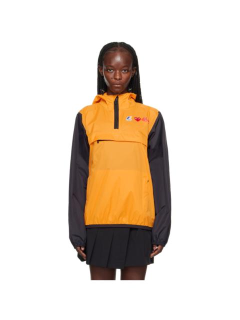 Comme des Garçons PLAY Orange & Black K-Way Edition Jacket