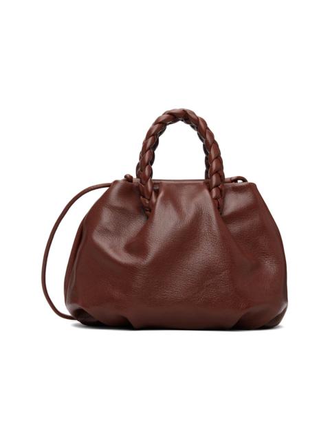 HEREU Brown Bombon M Supple Shiny Bag