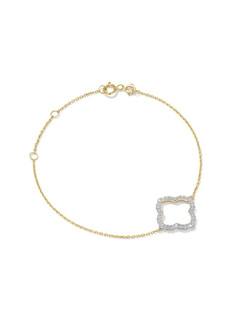 KENDRA SCOTT 0.25 ct Lab Grown Diamond Dira 14k Yellow Gold Open Frame Delicate Chain Bracelet