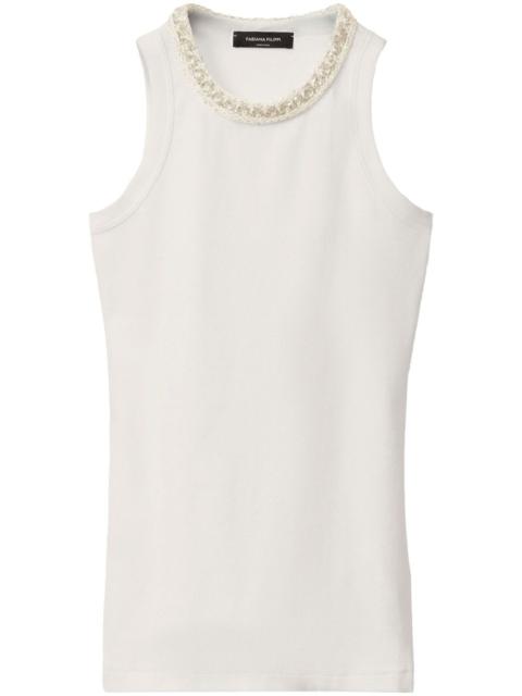 FABIANA FILIPPI embroidered-neck tank top