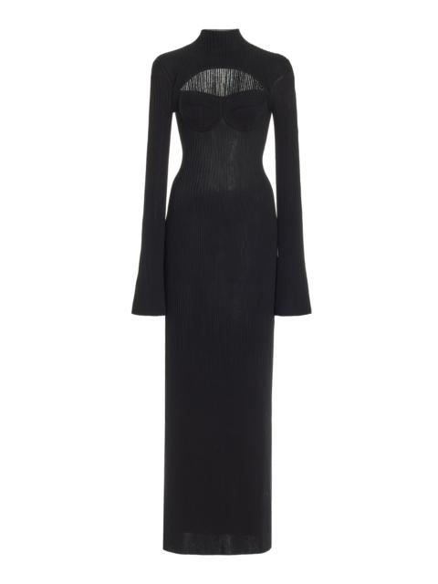 Danica Dress in Black Cashmere Wool
