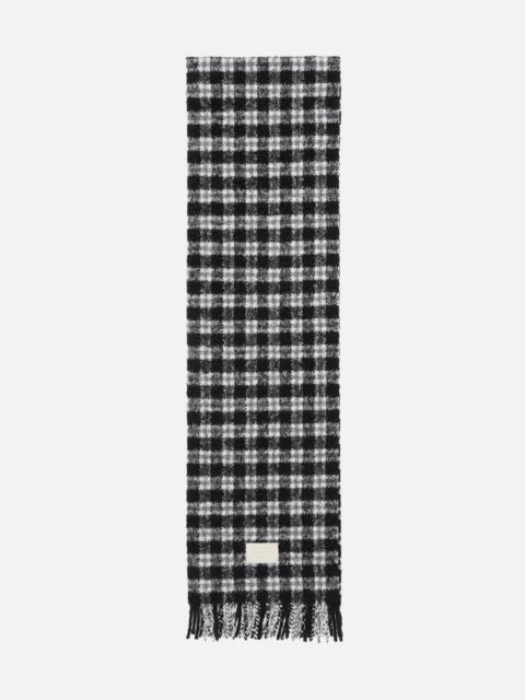 Acne Studios Checked logo scarf - White/black