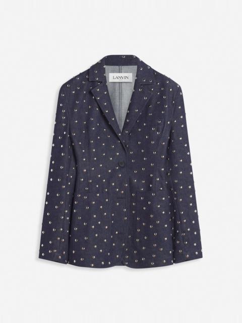 Lanvin FITTED DENIM JACKET WITH STUDS
