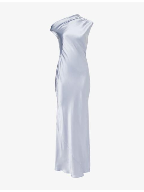 Reformation Razele Off-Shoulder Silk Maxi Dress