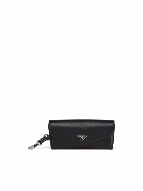 Prada triangle-logo eyeglasses case