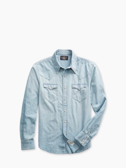 BUFFALO WESTERN SHIRT CHAMBRAY DAVEY WASH