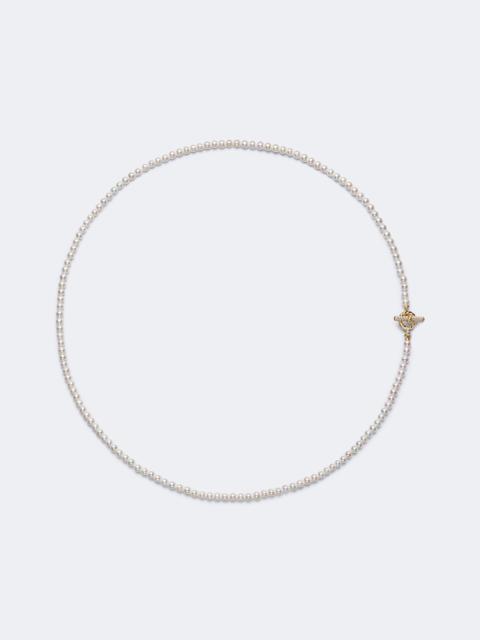 DAVID YURMAN Pearl Classics Petite 18kt gold necklace with freshwater pearls and diamonds