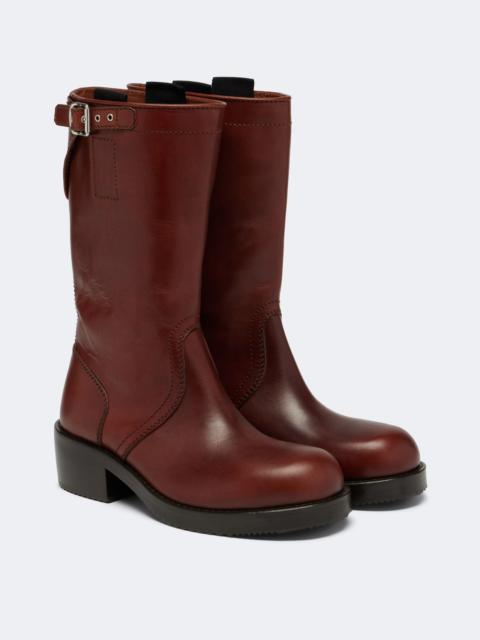 Dries Van Noten Leather biker boots