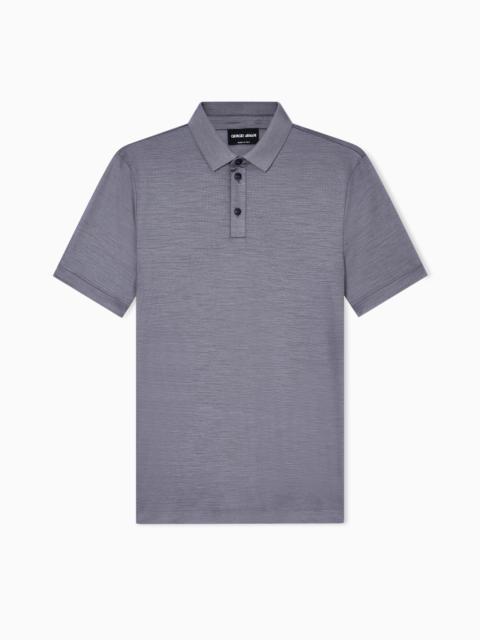GIORGIO ARMANI PURE VIRGIN-WOOL PIQUÉ POLO SHIRT