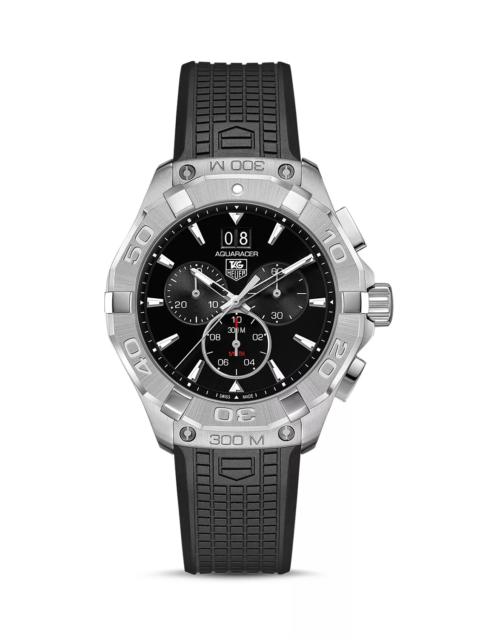 TAG Heuer Aquaracer Stainless Steel Chronograph with Rubber Strap, 43mm