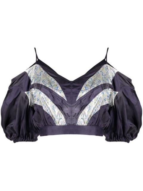 Isabel Marant Berit silk crop-top
