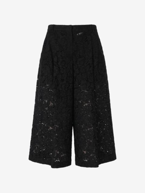 Valentino floral-lace wide-leg trousers