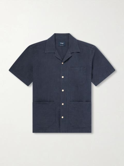Drake's Camp-Collar Linen Shirt