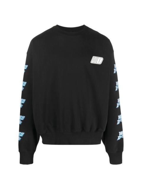 We11done logo-print cotton sweatshirt