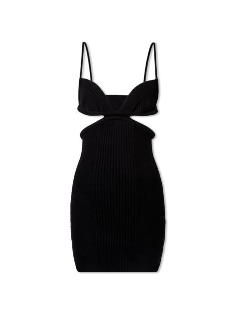 Off-White Off-White Cut Out Rib Mini Dress