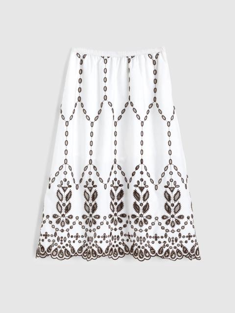 Madewell Embroidered Midi Skirt