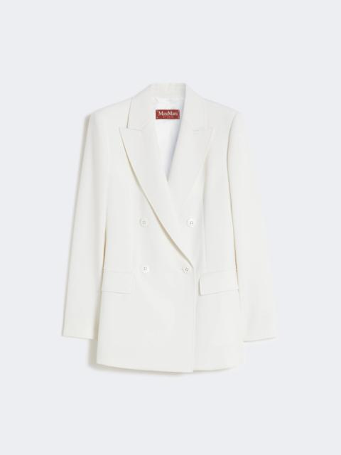 Max Mara Fitted wool crepe blazer - WHITE