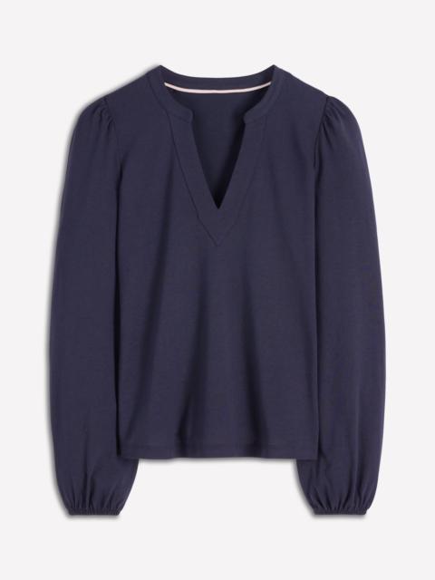 BODEN Supersoft Notch Top-Navy