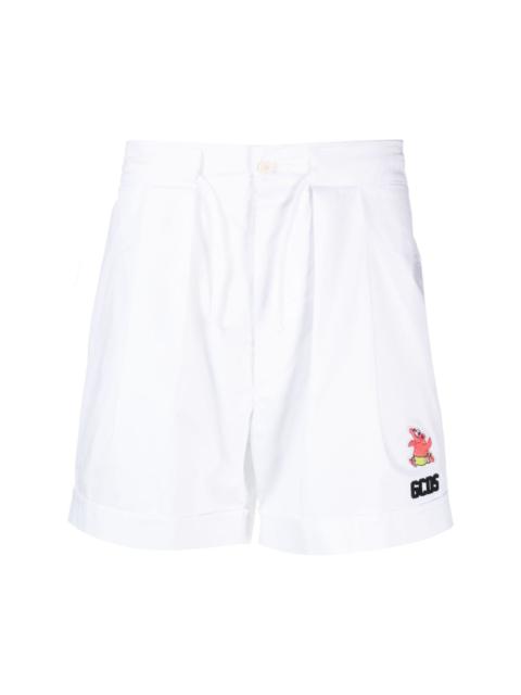 logo-patch cotton shorts