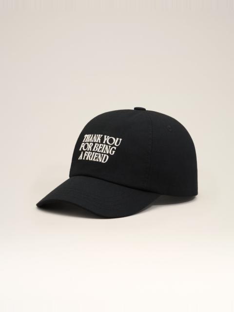 AMI Paris BLACK COTTON THANK YOU FOR BEING A FRIEND EMBROIDERY CAP