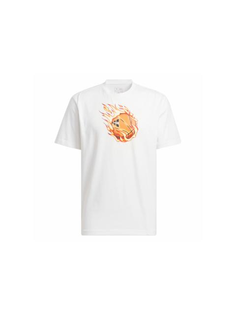 adidas adidas On Fire Basketball Graphic Tee White