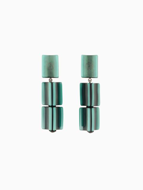 GIORGIO ARMANI Resin clip-on pedant earrings