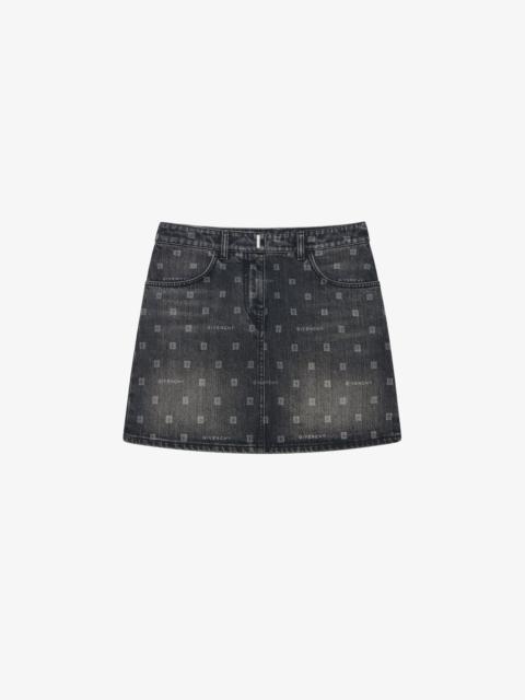 Givenchy SHORT SKIRT IN GIVENCHY 4G DENIM