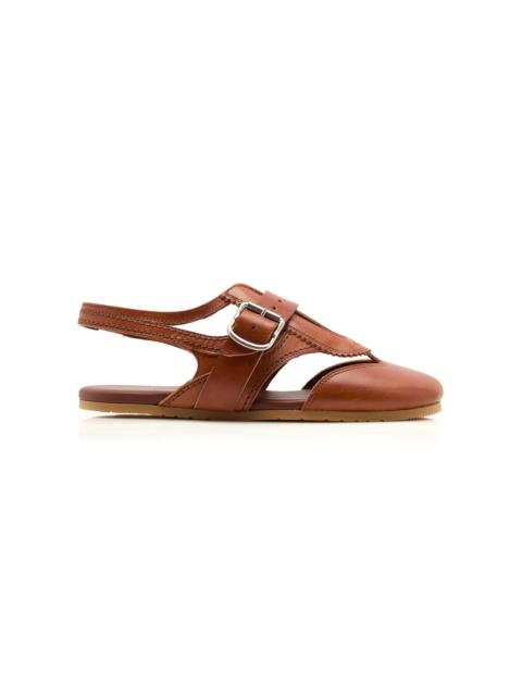 Dries Van Noten Leather Slingback Flats